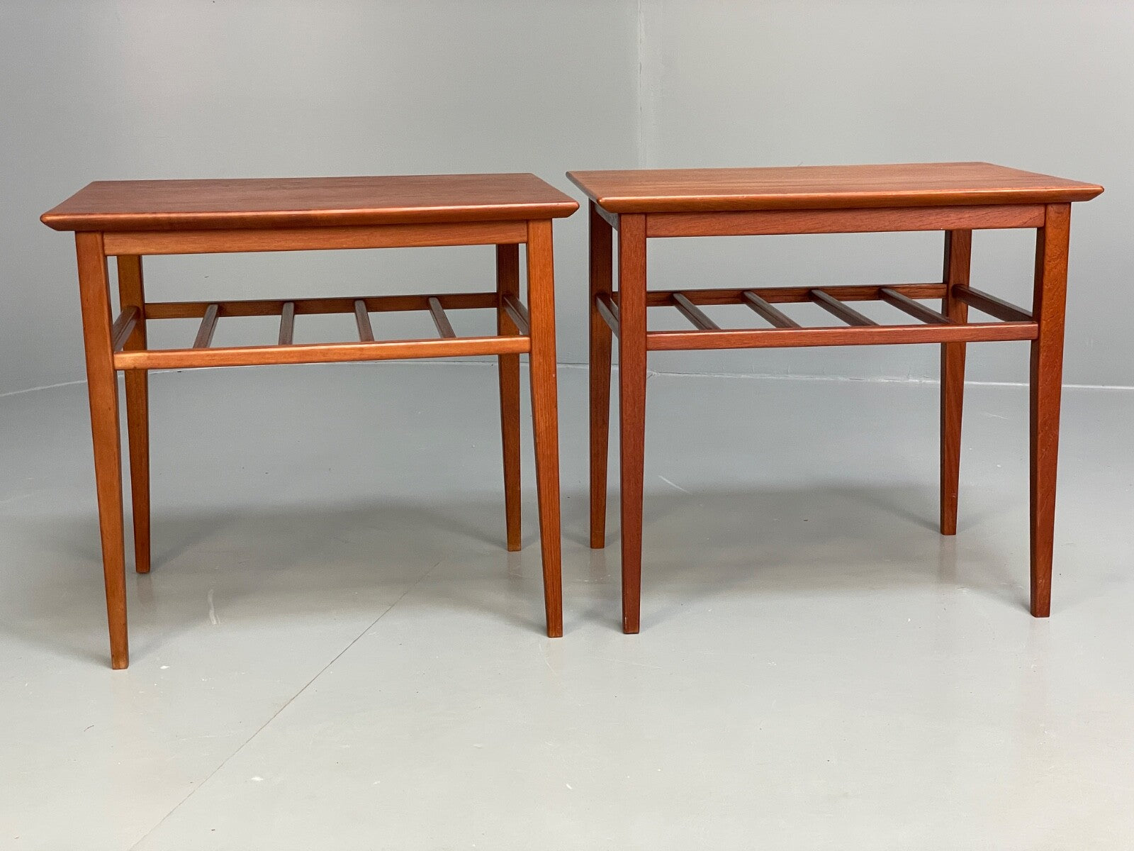 Vintage Solid Teak Bedside Tables Danish 1960s Mid Century EB9825 MWOO - UKDK FURNITURE
