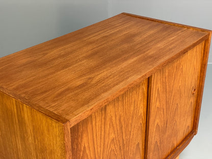 Vintage Danish Teak Cabinet 1970s Retro Sliding Doors Shelf EB9834 MWOO - UKDK FURNITURE