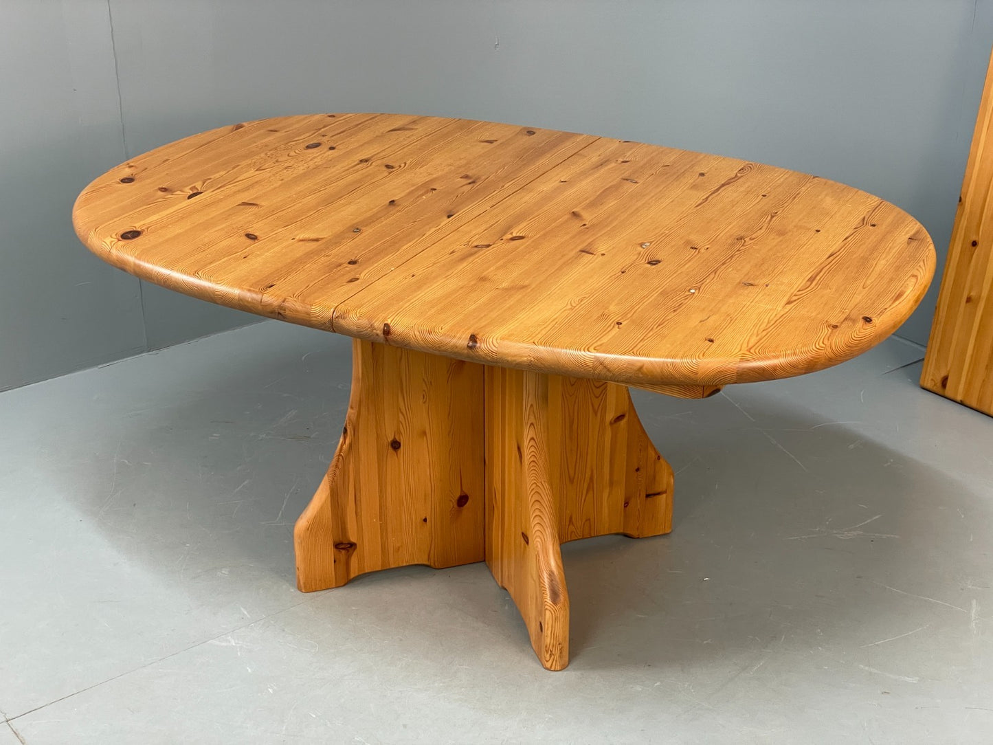Chunky Pine Dining Table Extending Vintage Danish Retro 1990s EB10858 MWOO17