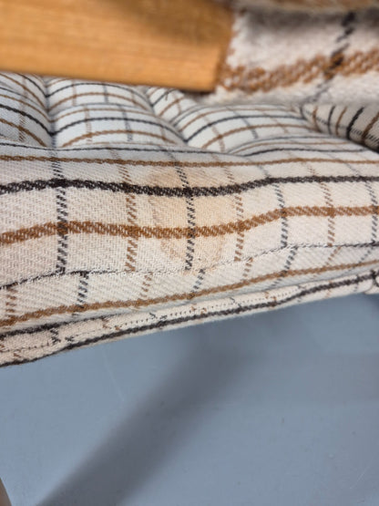 Vintage Danish Bentwood Lounge Chair Cream Wool Upholstery 1980s MCM EB9246 MBEN - UKDK FURNITURE