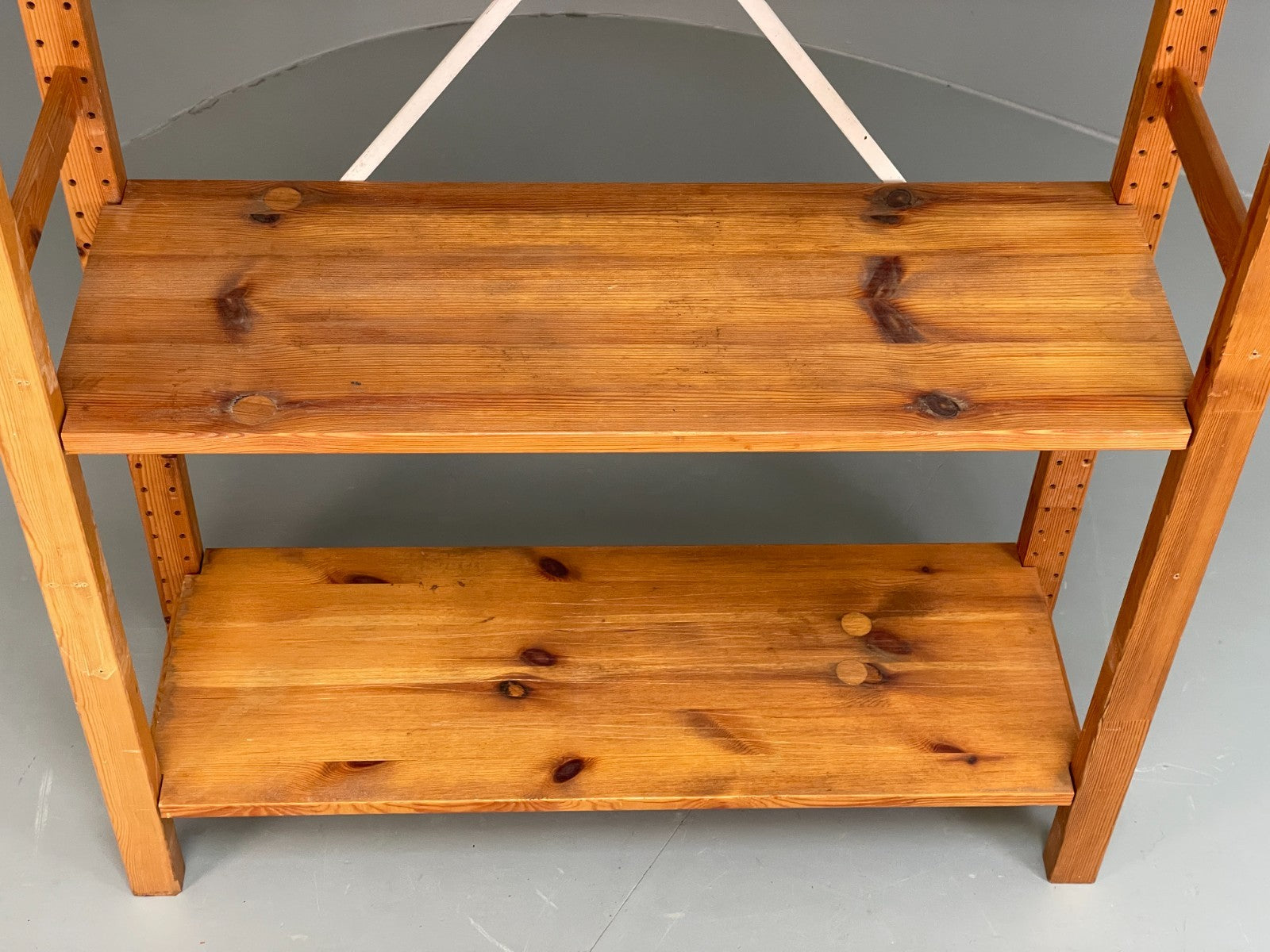 Pine Open Shelving Unit Adjustable Retro Scandi Solid EB11782 MWOO4