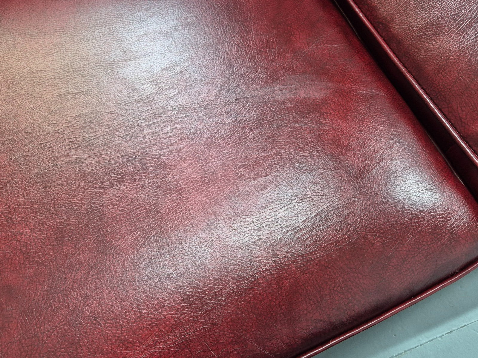 Vintage Vegan Chesterfield Red Vinyl Upholstery EB11665 VCHE20