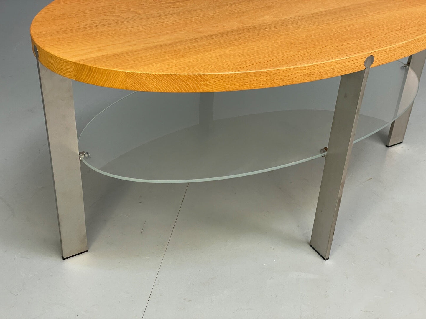 Danish Oval Coffee Table Oak Steel Designed By Ebbe Gehl Naver EB9509 MWOO - UKDK FURNITURE