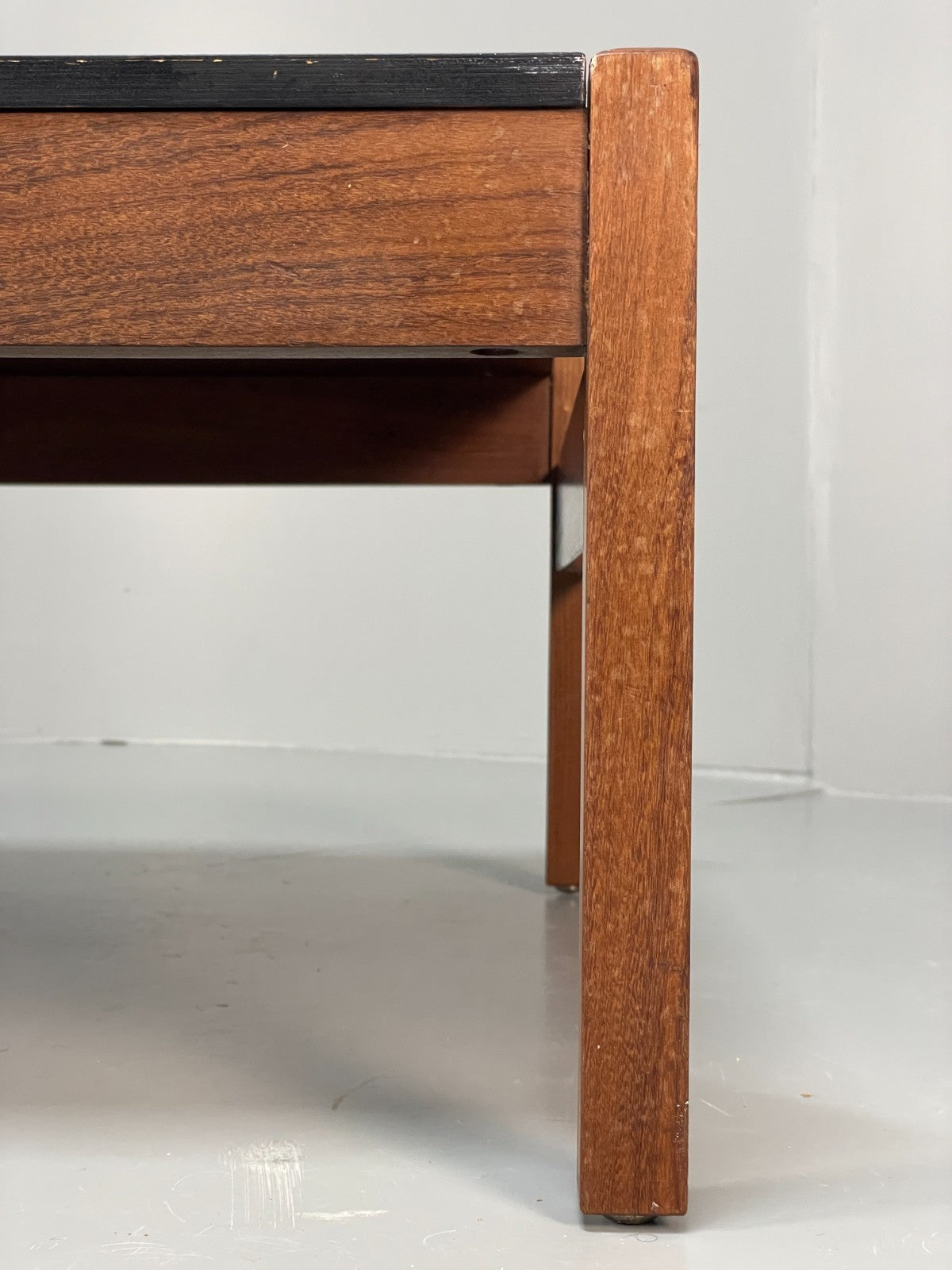 Vintage Teak Coffee Table - Guy Rogers 1960s Black Laminate Top  EB10955 MWOO10