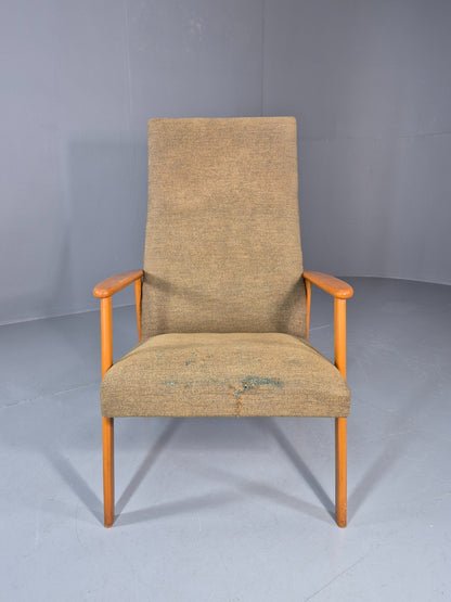 Vintage Lounge Chair Danish Mid Century Retro Beech Frame 1960s EB11294 MNOR1