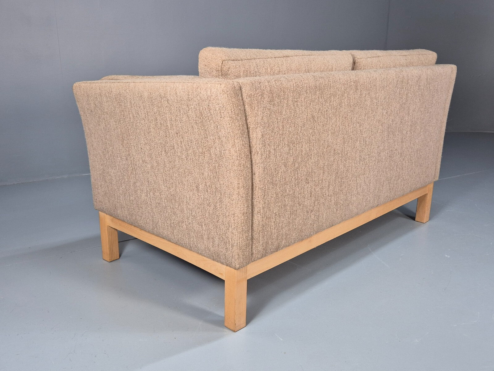 Vintage Danish Mid Century 2 Seat Sofa Beige Wool 1970s EB9668 M2SS - UKDK FURNITURE