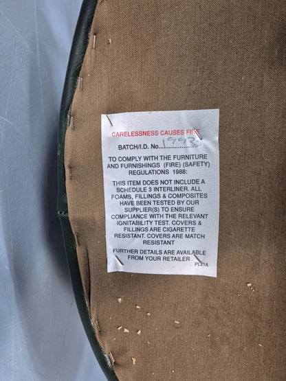 Captains Office Chair Green Leather Swivel and Tilt 1980s Retro EB10611 MSWI12