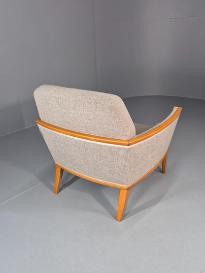 Vintage MIdcentury Lounge Chair 1950s Sweden Retro Grey Wool Beech EB11095 MNOR10