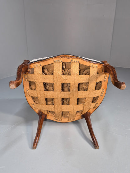 Vintage Rococo Lounge Chair French Style Danish Made 1970s Retro EB9651 VCLO - UKDK FURNITURE