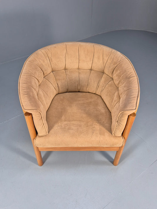 Nielaus and Jeki Vintage Danish Lounge Chair Curved Beech Frame MCM EB9309 MNOR - UKDK FURNITURE