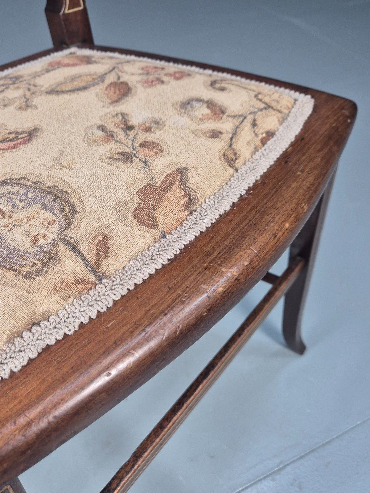 Antique Single Mahogany Chair ivorine inlay Edwardian Trevor Page  EB10641 VDIN11