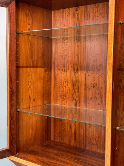 Vintage Danish Glazed Shelving Unit Bookcase Retro Mid Century EB9107 MWOO - UKDK FURNITURE