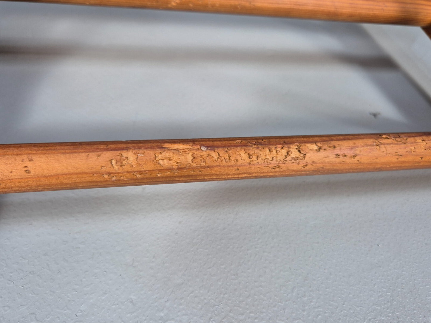 2 Vintage Pine and Paper Cord Dining Chairs French Country Style EB9495 VDIN - UKDK FURNITURE