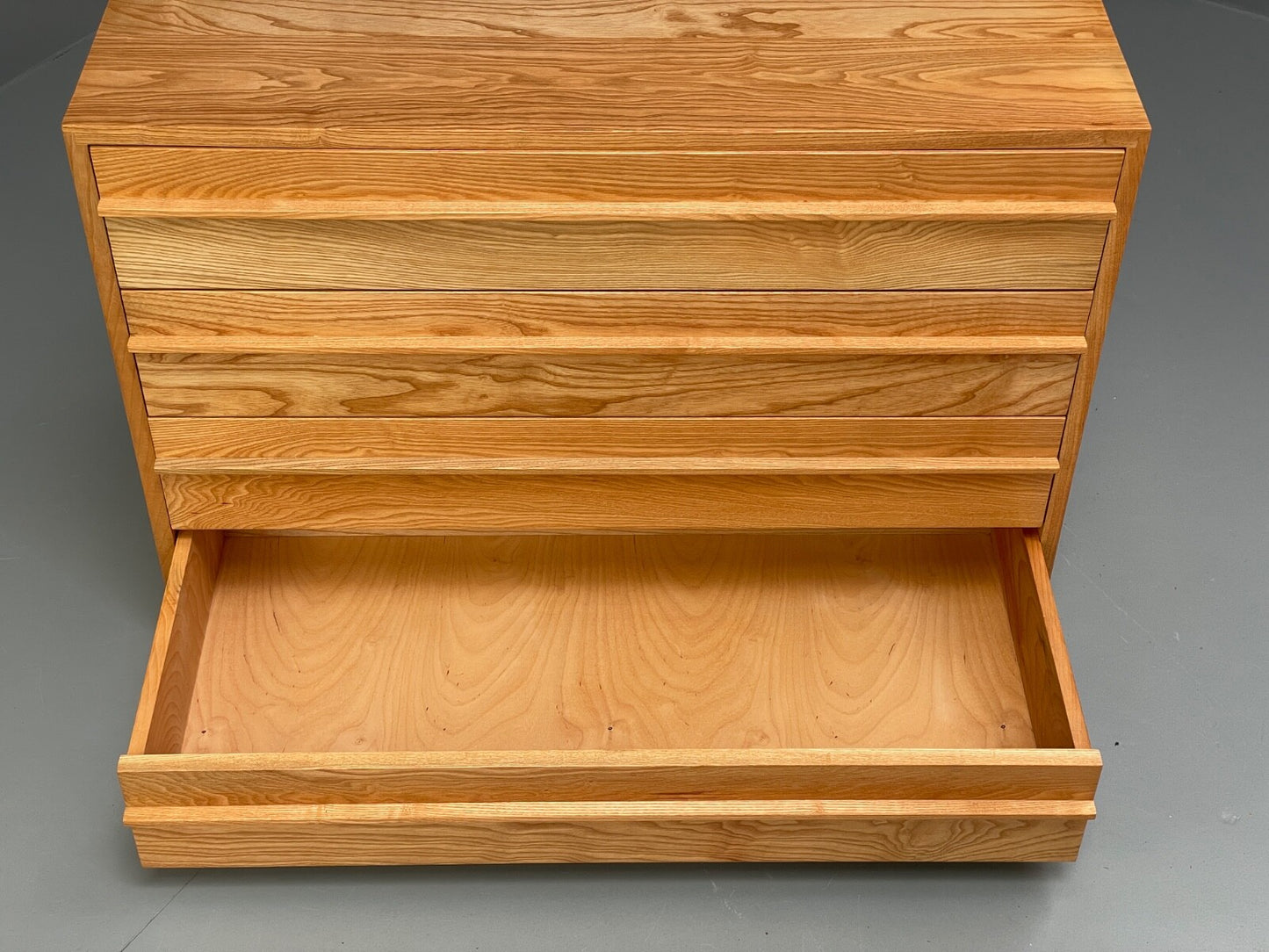 Solid Ash Chest Of Drawers With Mid Century Styled Handles Modern EB9724 MWOO - UKDK FURNITURE
