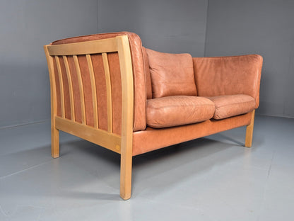 Mid Century Stouby Two Seater Settee Beech Ends Retro 1970s EB10097 M2SS0