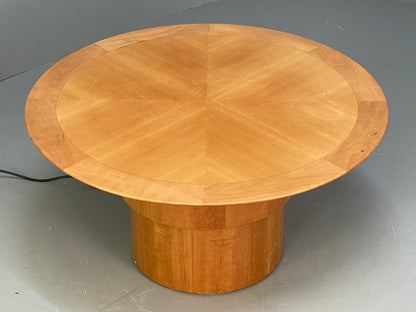 Circular Maple Coffee Table Height Adjustable Art Deco Themed Modern EB9439 MWOO - UKDK FURNITURE