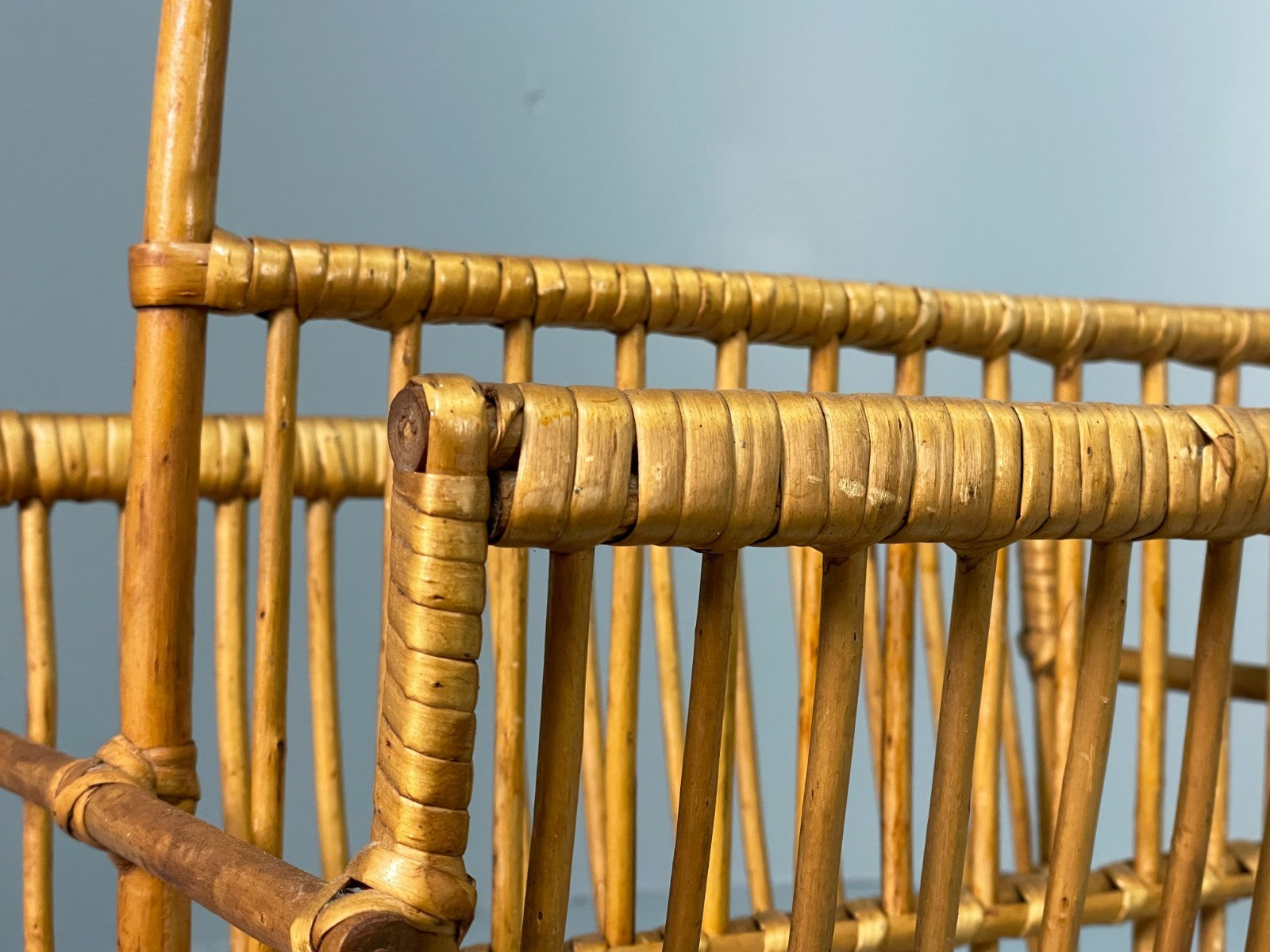 Vintage Bamboo Magazine Rack 1960s Danish Design Retro EB10827 MWOO8