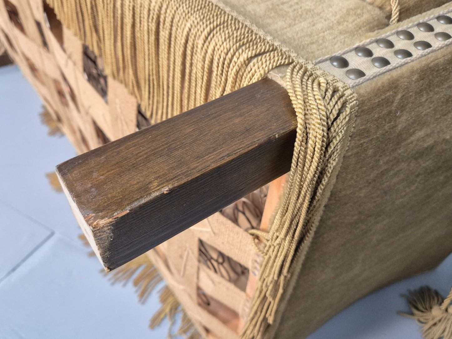 Mid Century Two Seater Vintage Danish Knowle Stye 1950s Retro Velour EB9549 V2SS6