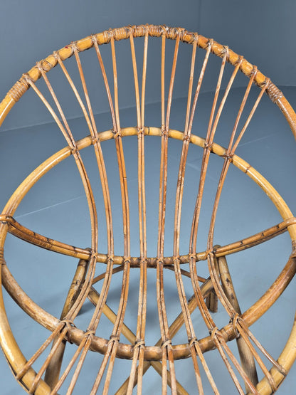 1950s Cane Work Circle Chair  Original Condition Retro EB10643 VBER13