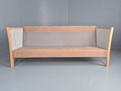 Vintage 3 Seat Sofa Danish Design Faux Suede Upholstery 1980s Retro EB10539 M3SS18