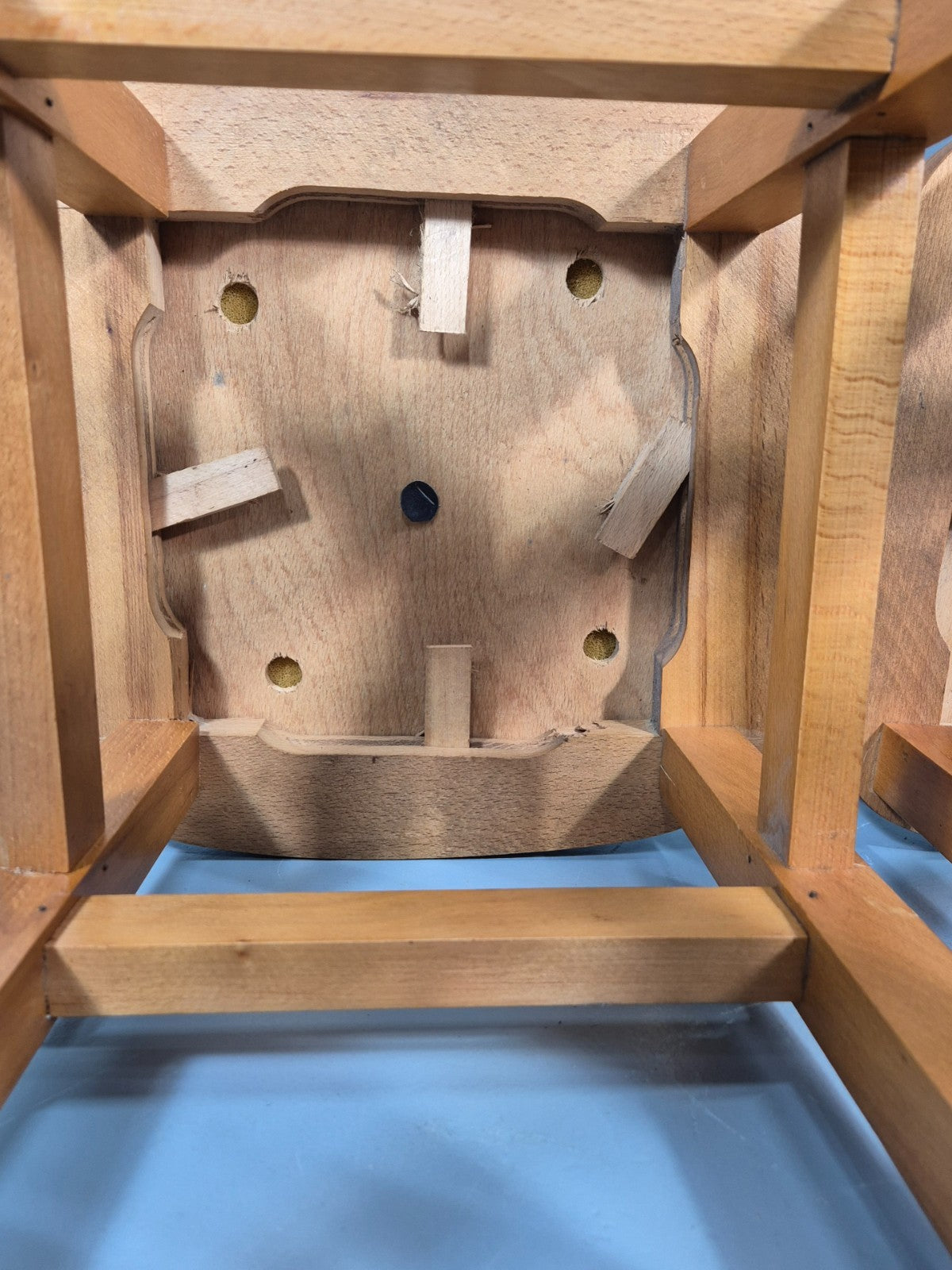 2 1960s Bar Stools Beech Frame Vinyl Tops Retro EB11435 MDIN8