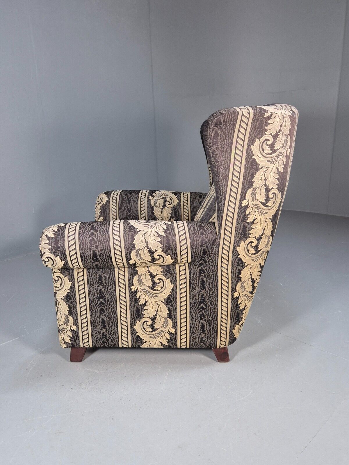 Vintage Danish Lounge Chair Classical Blue Upholstery Retro 1980s EB8990 VCLO - UKDK FURNITURE