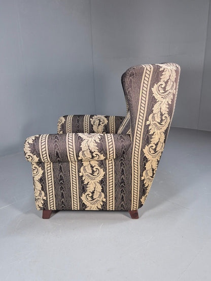 Vintage Danish Lounge Chair Classical Blue Upholstery Retro 1980s EB8990 VCLO - UKDK FURNITURE