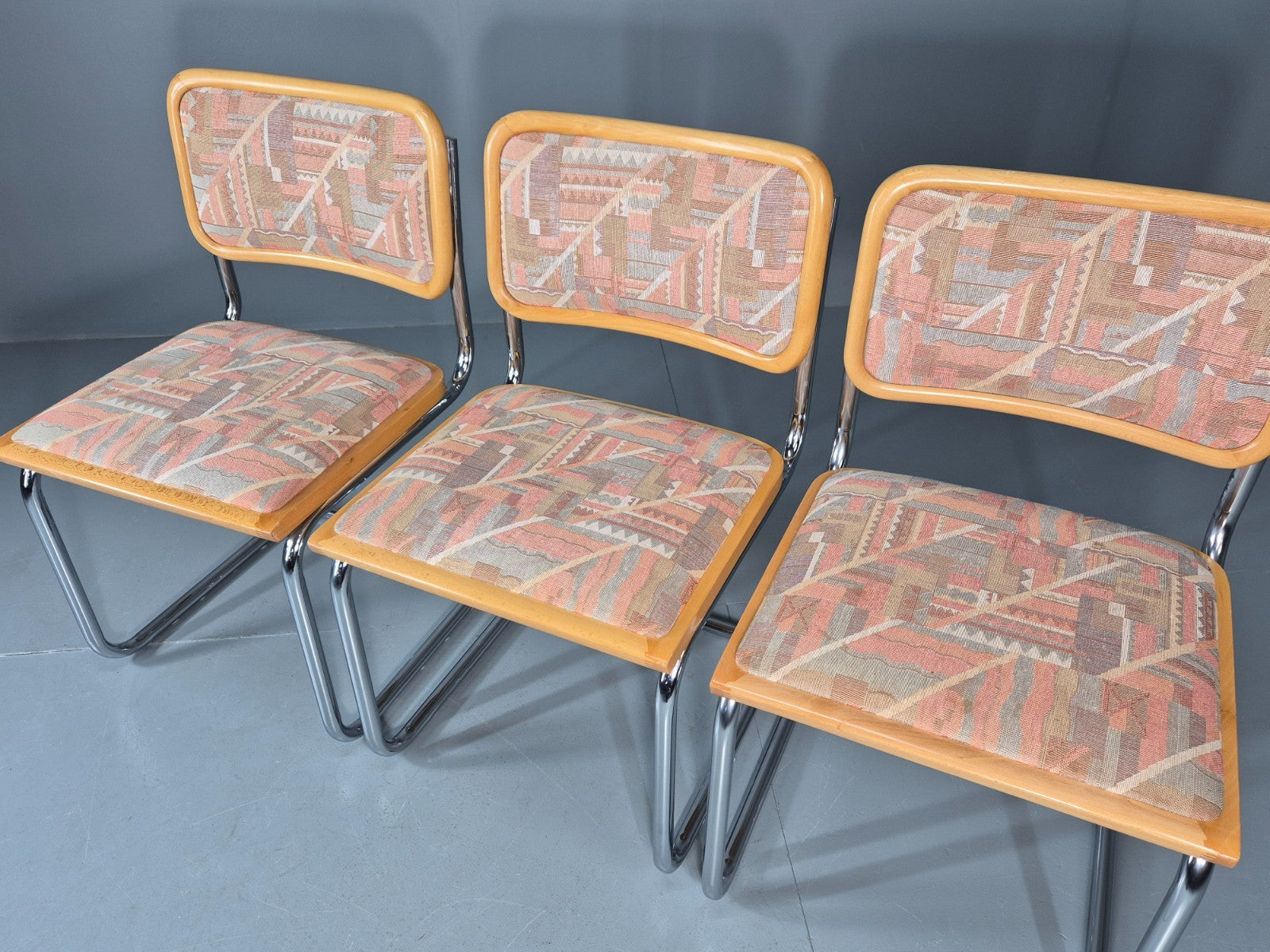 3 Cesca Dining Chairs Marcel Breuer Bauhaus Classic 1980s Retro EB11208 MDIN4