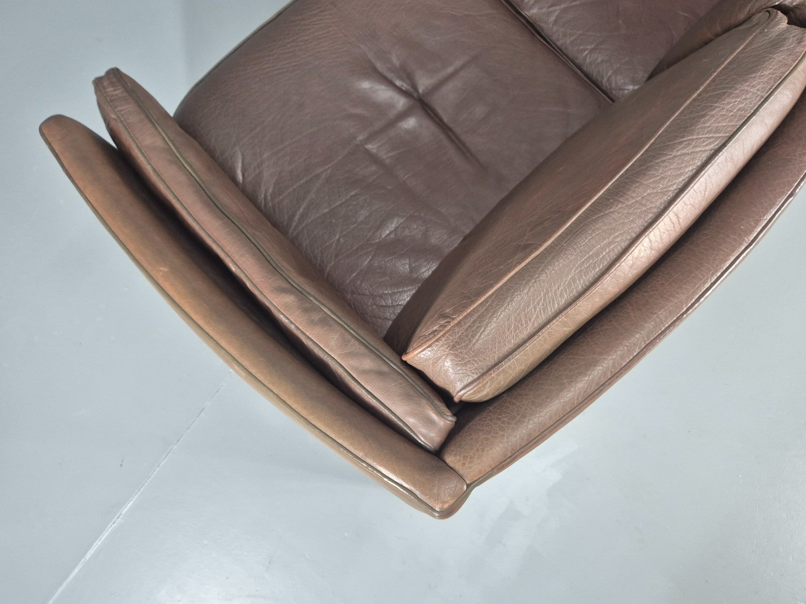 Vintage Danish 2 Seat Sofa Gunnar Grandt Design Brown Buffalo Hide EB9905 M2SS18
