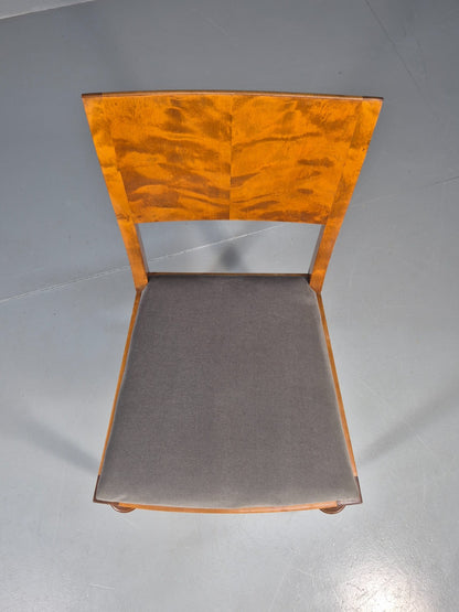 8 Biedermeier Birch Dining Chairs New Upholstery Swedish Design EB10818 VDIN6