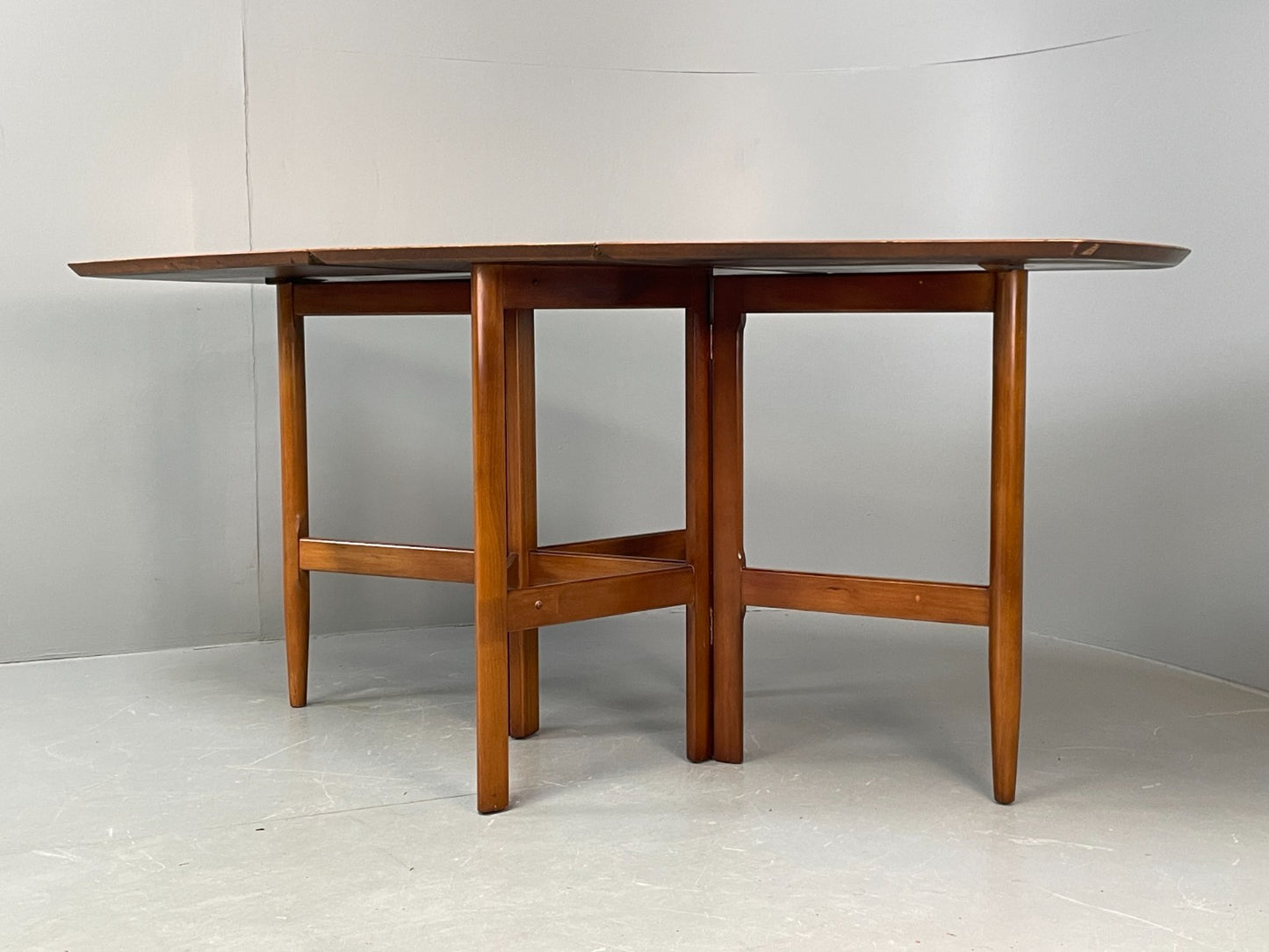 Vintage Drop Leaf Dining Table By Harris Lebus Walnut & Beech 1960s EB10675 MWOO3