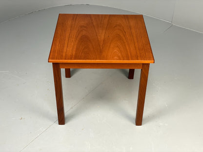 Vintage Teak Side Table 1960s Danish Square Removable Legs Retro EB11518 MWOO0