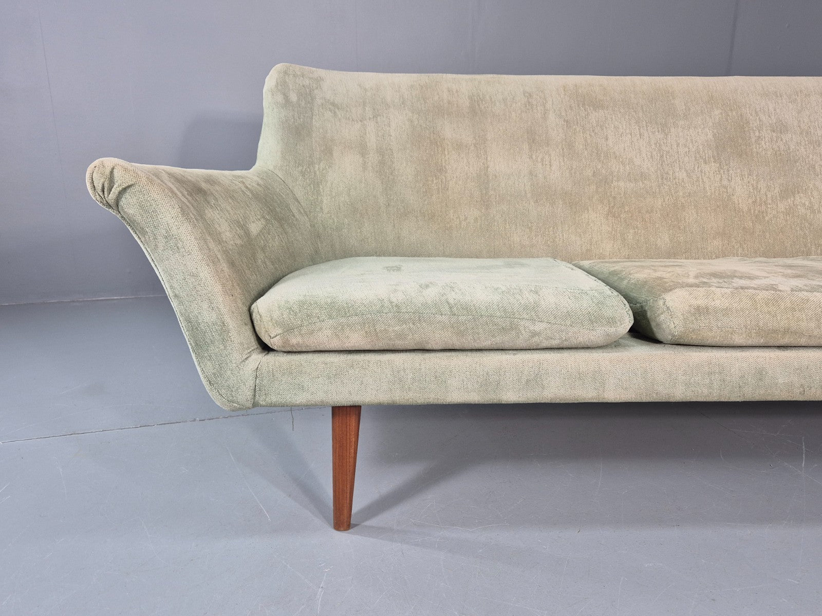 Three Seat Midcentury Sofa 1960s Sweden Teak Legs Retro EB11081 M3SS2