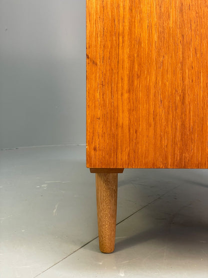 Vintage Danish Teak Cabinet 1970s Retro Sliding Doors Shelf EB9834 MWOO - UKDK FURNITURE