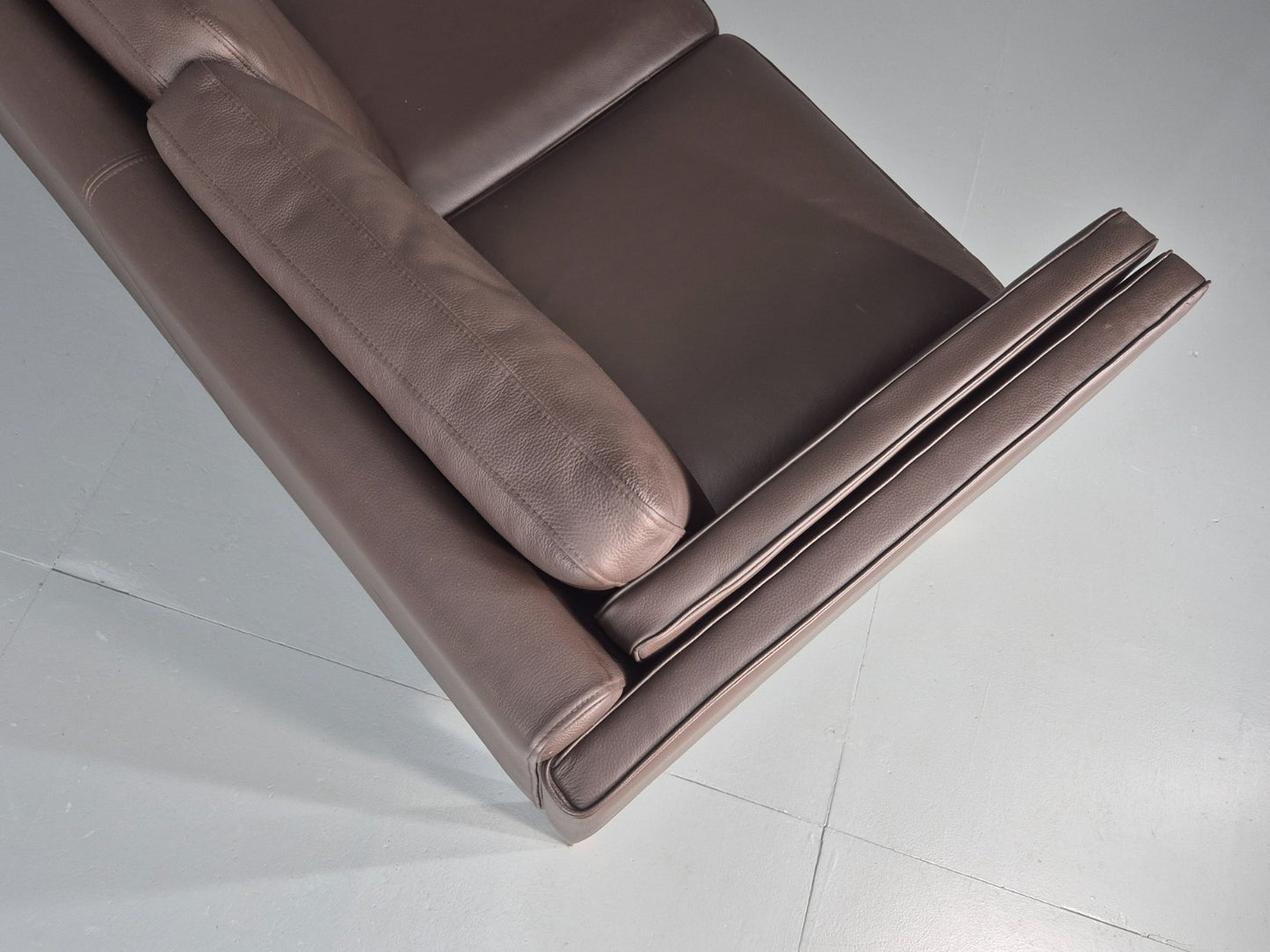 Vintage Danish 3 Seat Brown Leather Sofa Mid Century Style  Retro EB10544 M3SS13
