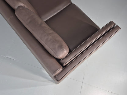 Vintage Danish 3 Seat Brown Leather Sofa Mid Century Style  Retro EB10544 M3SS13