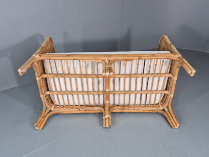 Vintage Rattan Two Seat Sofa 1970s Style Retro  EB11220 VBER7