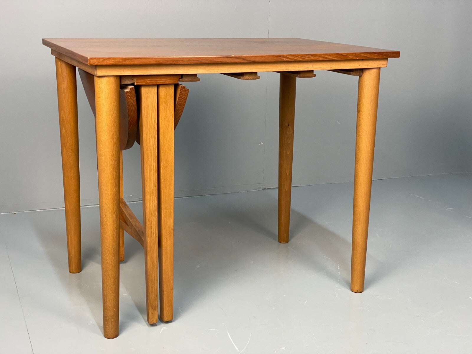 Midcentury Teak Nesting Tables Designed By Poul Hundevad EB8416 MWOO - UKDK FURNITURE