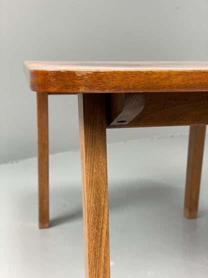 Vintage 1940s Side Table Walnut Top Folding Legs Eastern European EB11243 MWOO10