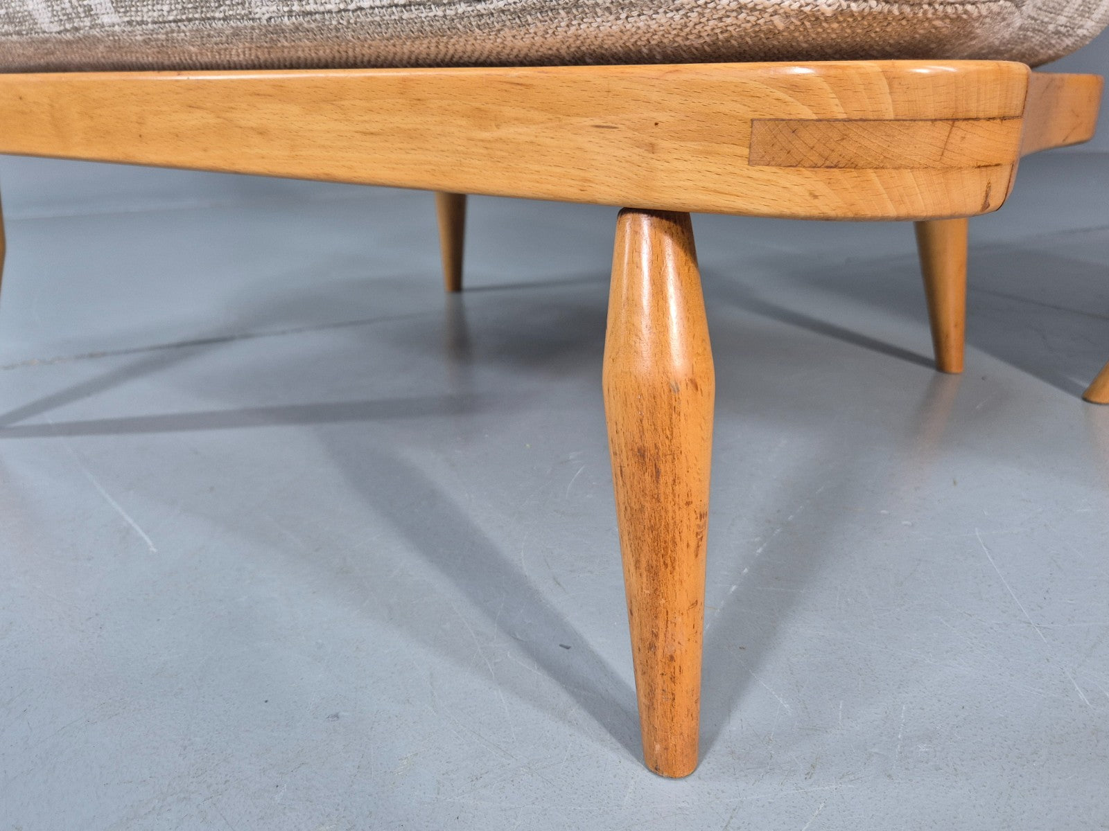 Vintage Ercol 415 Chair and Footstool with New Upholstery Retro  EB10293 MNOR14