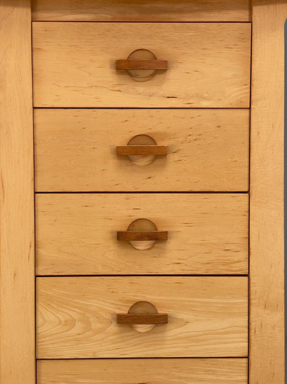 Modern Solid Tallboy Chest Of Drawers Berkeley By Copeland EB9122 MWOO - UKDK FURNITURE