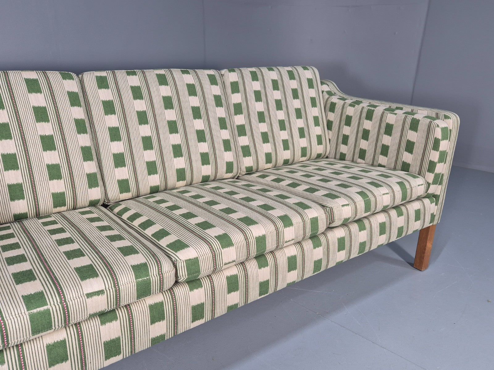 Mid Century Three Seater Sofa Danish Lost and Found Upholstery MCM EB10971 M3SS3