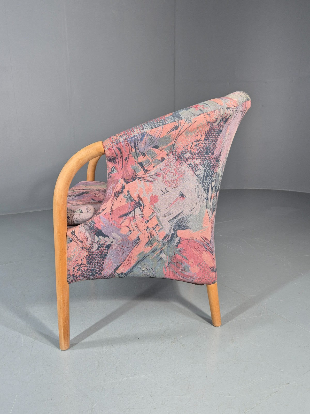 Vintage Tub Chair Stouby Multicoloured Danish Retro 1980s EB11347 MNOR11