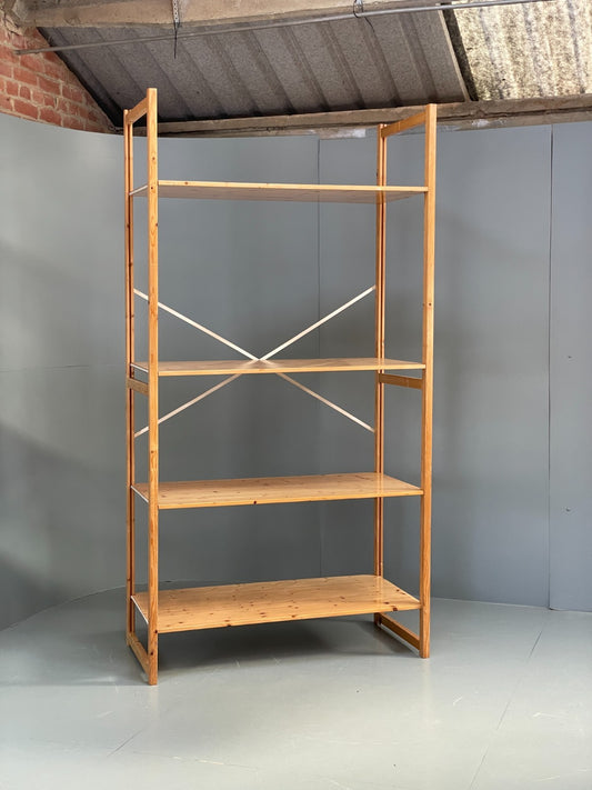Lundia Pine Shelving System Vintage Adjustable Retro Scandi EB11856 MWOO0