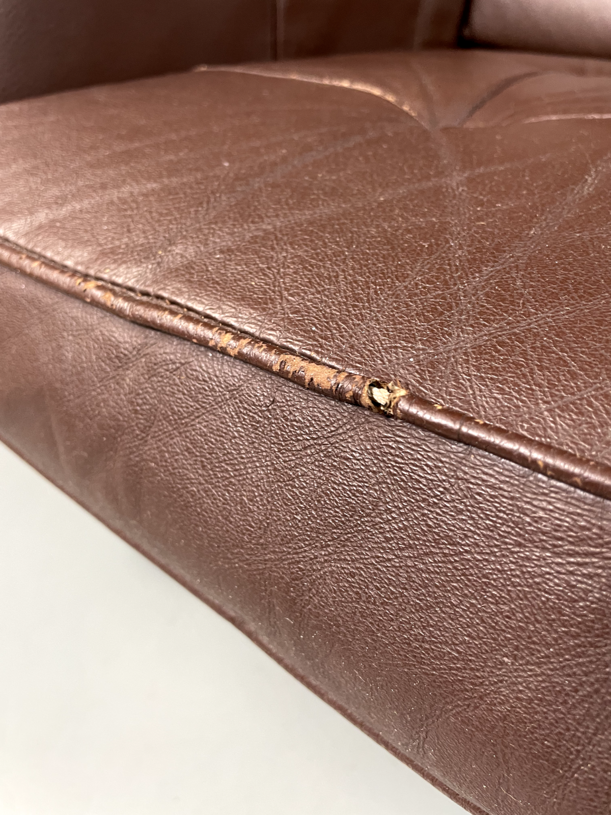 Danish Leather Lounge Chair Vintage 1970s Retro MCM EB5404 MNOR4