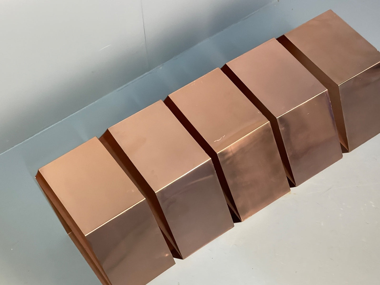 Hexagonal Wall Shelving Rose Gold Modern Metal EB10592 MWOO13