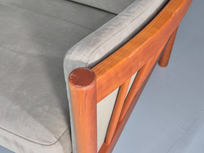 Vintage 2 Seat Settee Mid Century Danish Design Beech Wood Frame EB10508 M2SS17