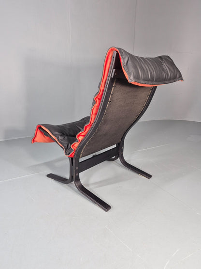 Mid Century Siesta Lounge Chair 1980s Vintage Norway Westnofa Retro EB9907 MBEN2