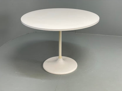 Vintage Round Formica Table White Tulip Base 1960s Retro Kitchen EB11543 MWOO0