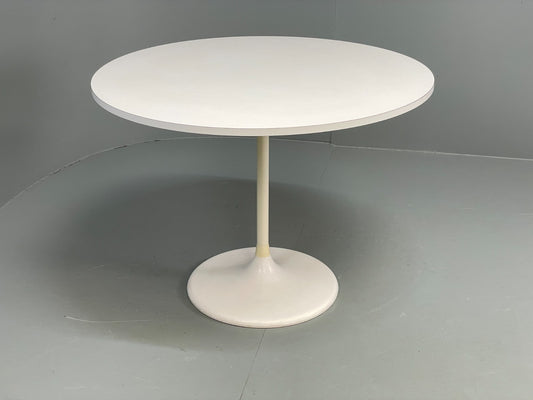 Vintage Round Formica Table White Tulip Base 1960s Retro Kitchen EB11543 MWOO0